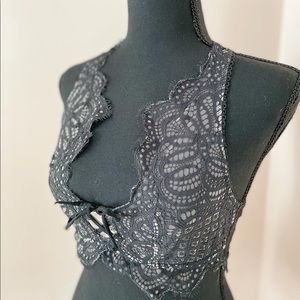 Black lace bralette